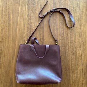 Madewell Zip-Top Transport Crossbody Dark Cabernet